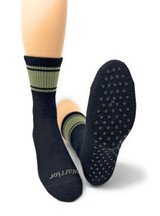 Warrior Retro Crew Grip Socks, showing non-skid.