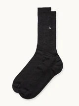 Premium Baby Alpaca Dress Crew Socks in black
