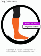 Warrior Alpaca Socks Cozy Cabin Crew Socks Illustration WLOG.