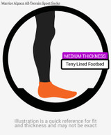 Warrior Alpaca All-Terrain Sport Alpaca Ankle Socks Illustration WAC1.