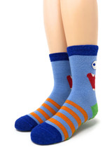 Kids Little Monsters Non-Skid Alpaca Socks Toe.