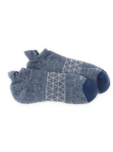 All Purpose Cushioned Alpaca Ankle Socks - All Season - Comfort Collection in Slate Blue - Flat.