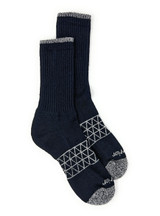 All Purpose Cushioned Alpaca Mid-Crew Socks - Comfort Collection in Black - Flat.