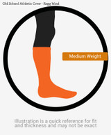 Warrior Alpaca Socks Old School Athletic Stripe Alpaca Crew Socks Illustration WOS2-8.