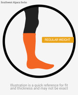 Warrior Alpaca Socks Southwest Geo Patterned Alpaca Crew Socks Illustration WFI2-6.