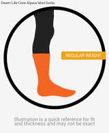 Desert Geo Patterned Alpaca Crew Socks Illustration WFI2-2.