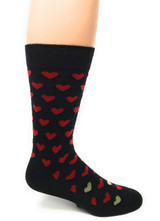 Found Hearts Novelty Alpaca Crew Socks - Side.