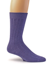Cloud Nine Lounge Alpaca Crew Socks in Lavender Purple, Side View