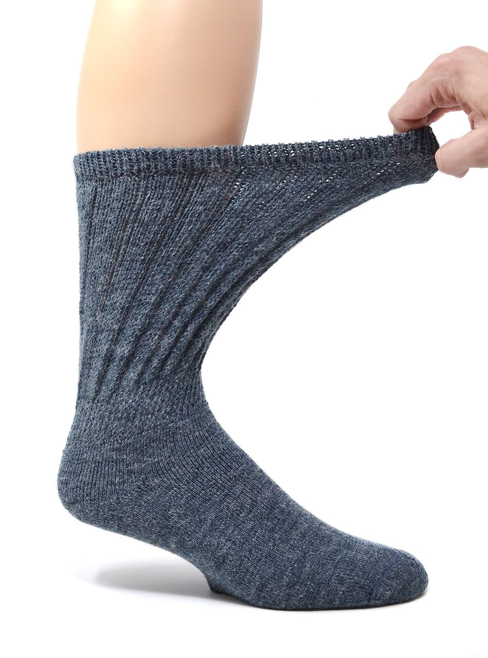 Wide Calf Crew Alpaca Socks- Expands to fit wide legs.