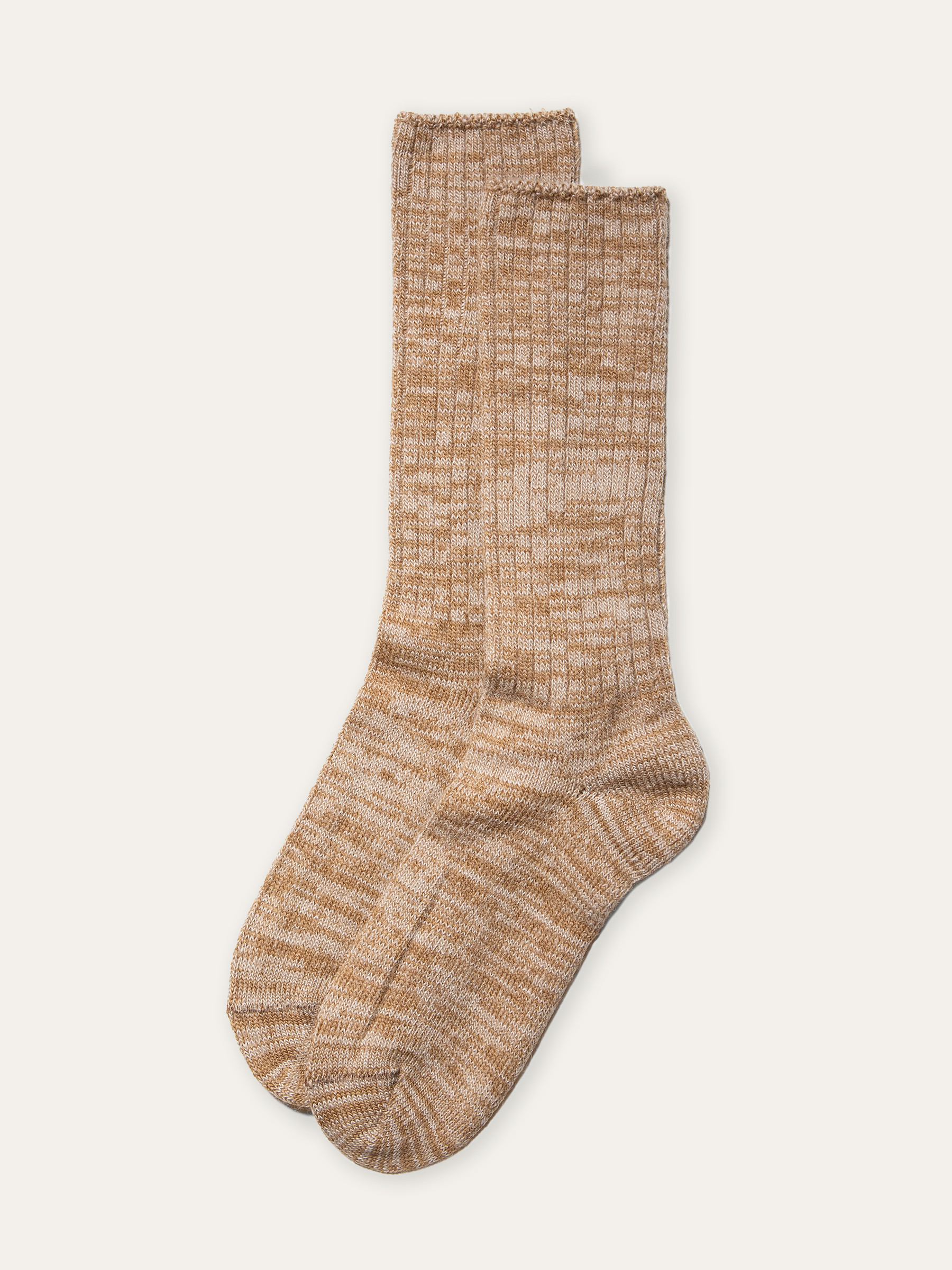 Women's Lodge Marled Alpaca Crew Socks in oat flax