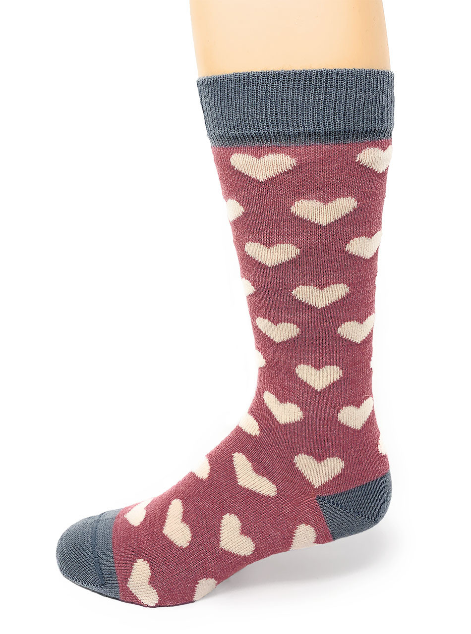 Women's Heart Murmur Baby Alpaca Dress Socks
Side View