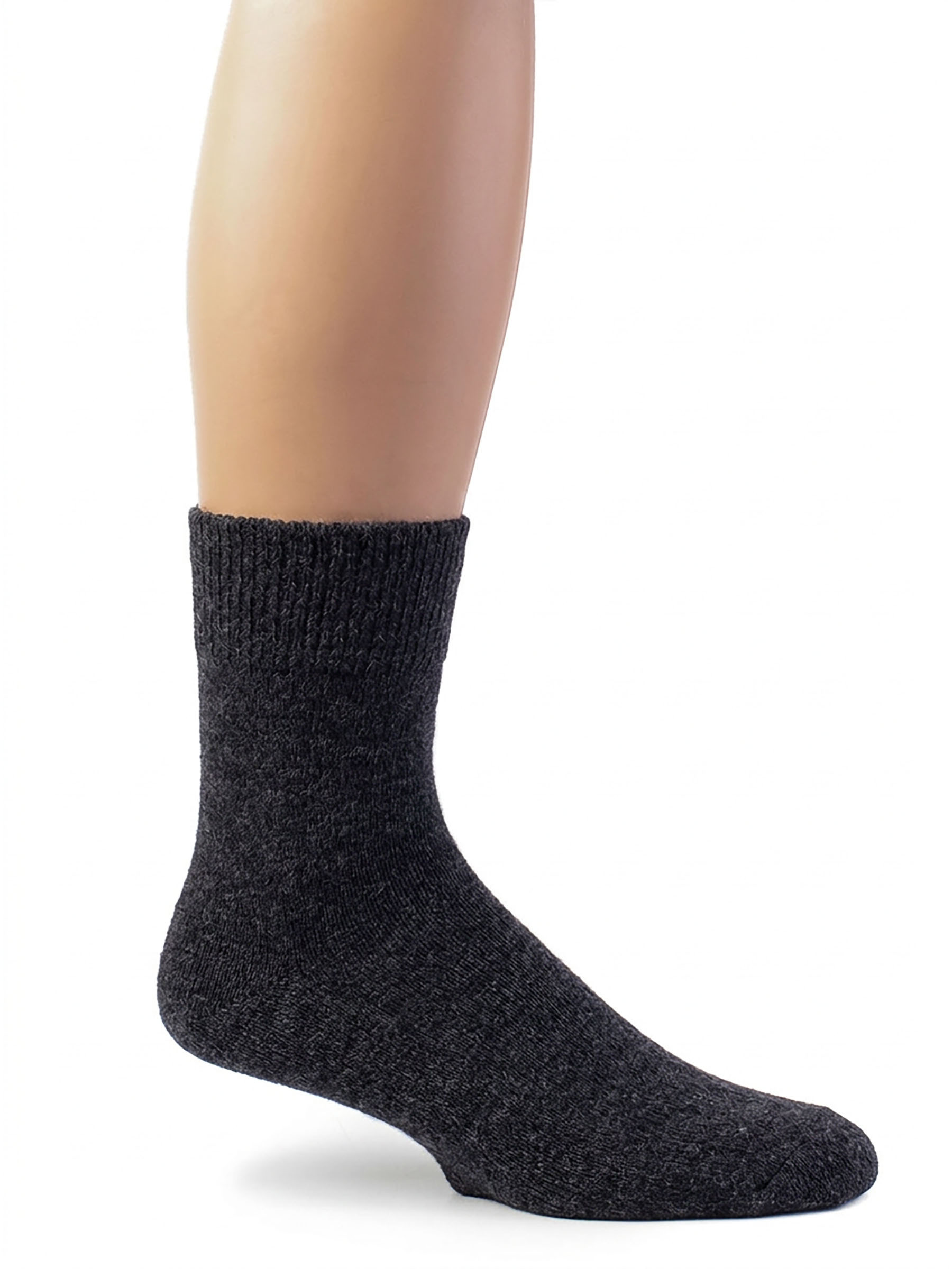 Outdoor Terry Lined Ankle Alpaca Wool Socks - Unisex - Ash
Side View