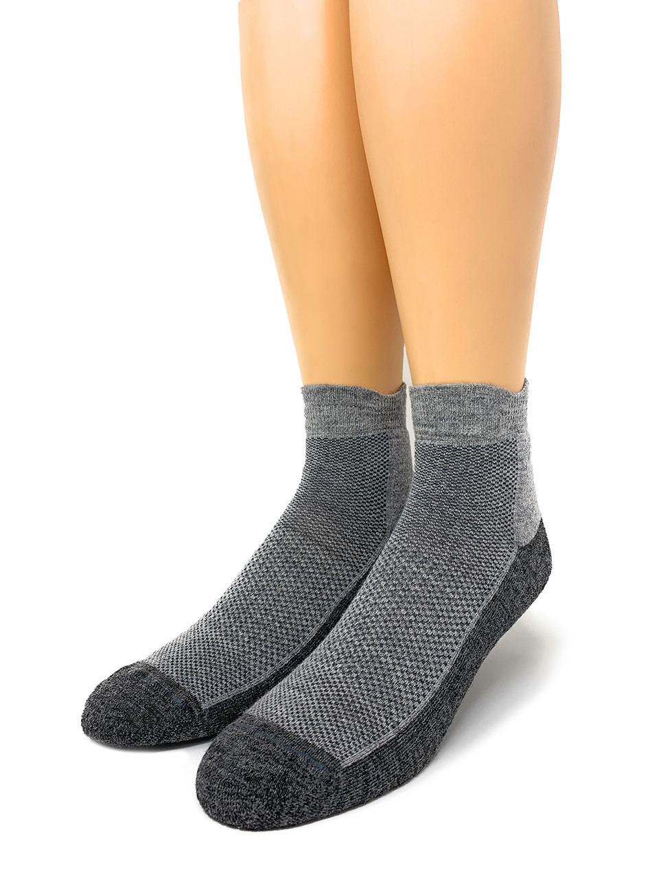 Warrior Alpaca Cushioned Cross-Trainer - High Performance Athletic Quarter-Crew Socks - Main Image.