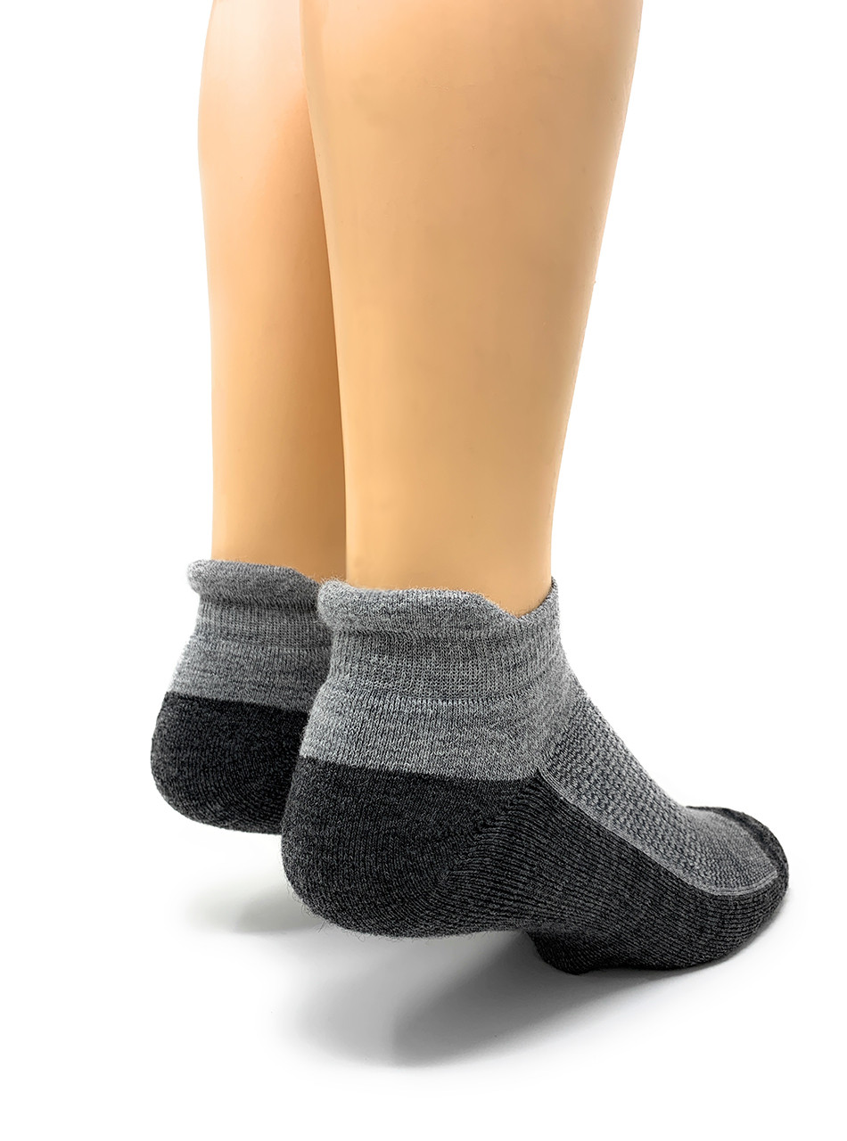 Warrior Alpaca Cushioned Cross-Trainer - High Performance Athletic Anklet Socks - heel.