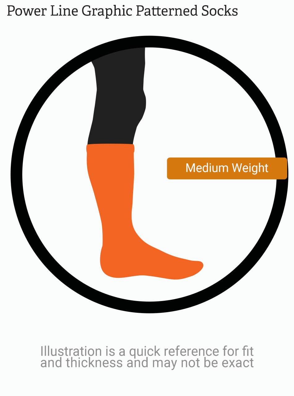 Warrior Alpaca Socks High Voltage Patterned Alpaca Crew Socks Illustration WJP2-1