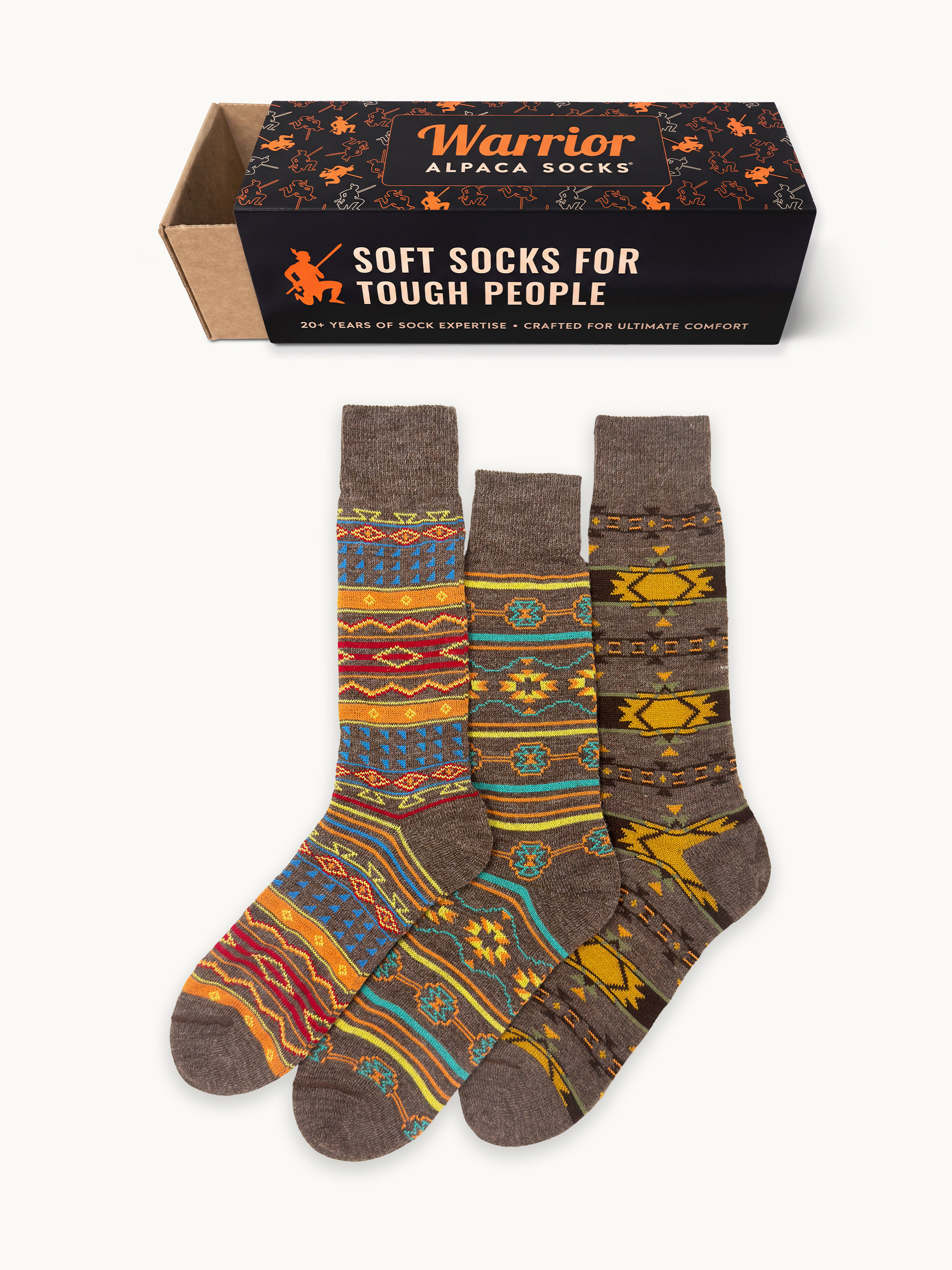 Boardroom Alpaca Sock Gift Box flatlay with box