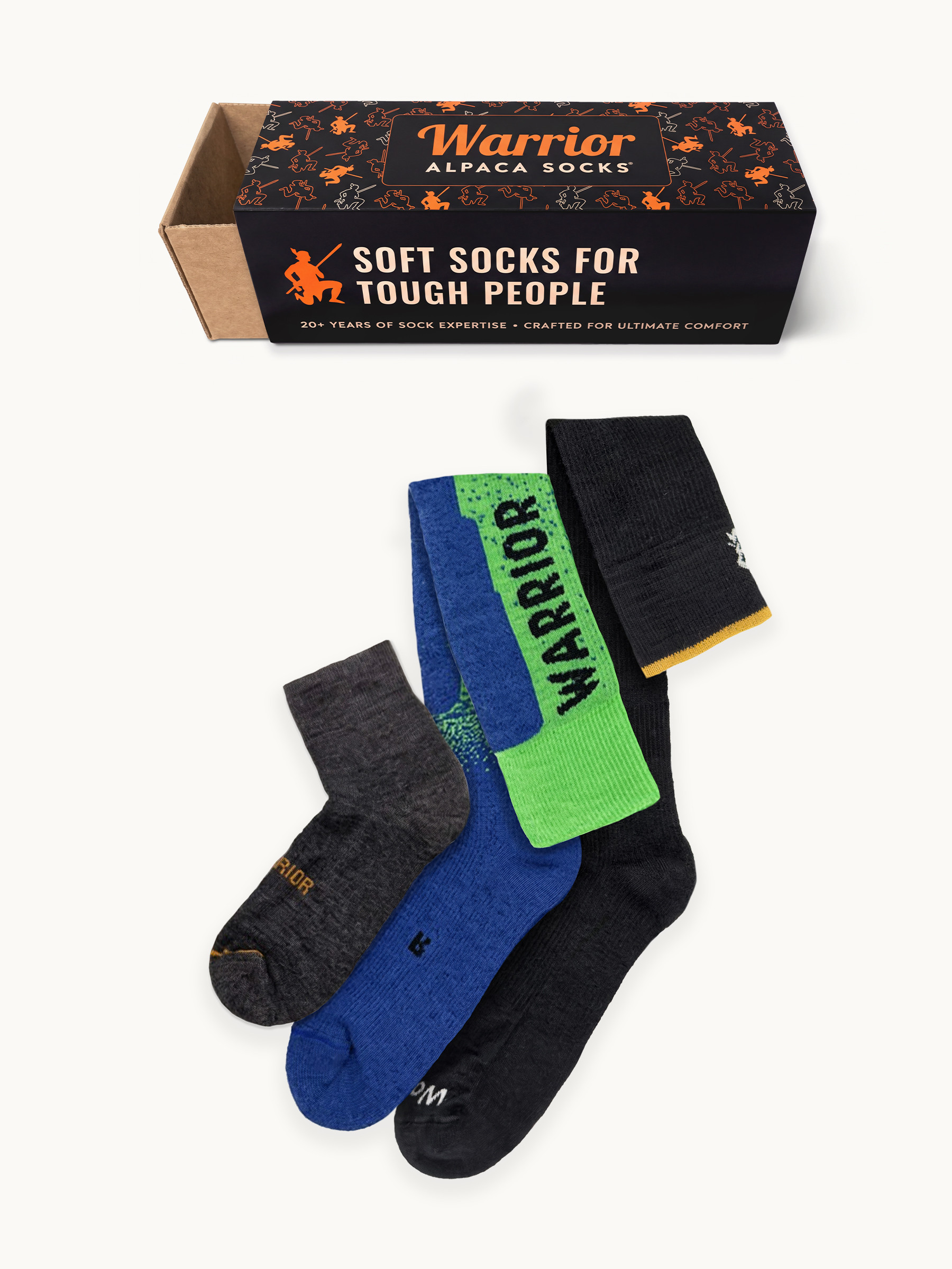 Extreme Athletic Sport Sock Box flatlay in blue with box