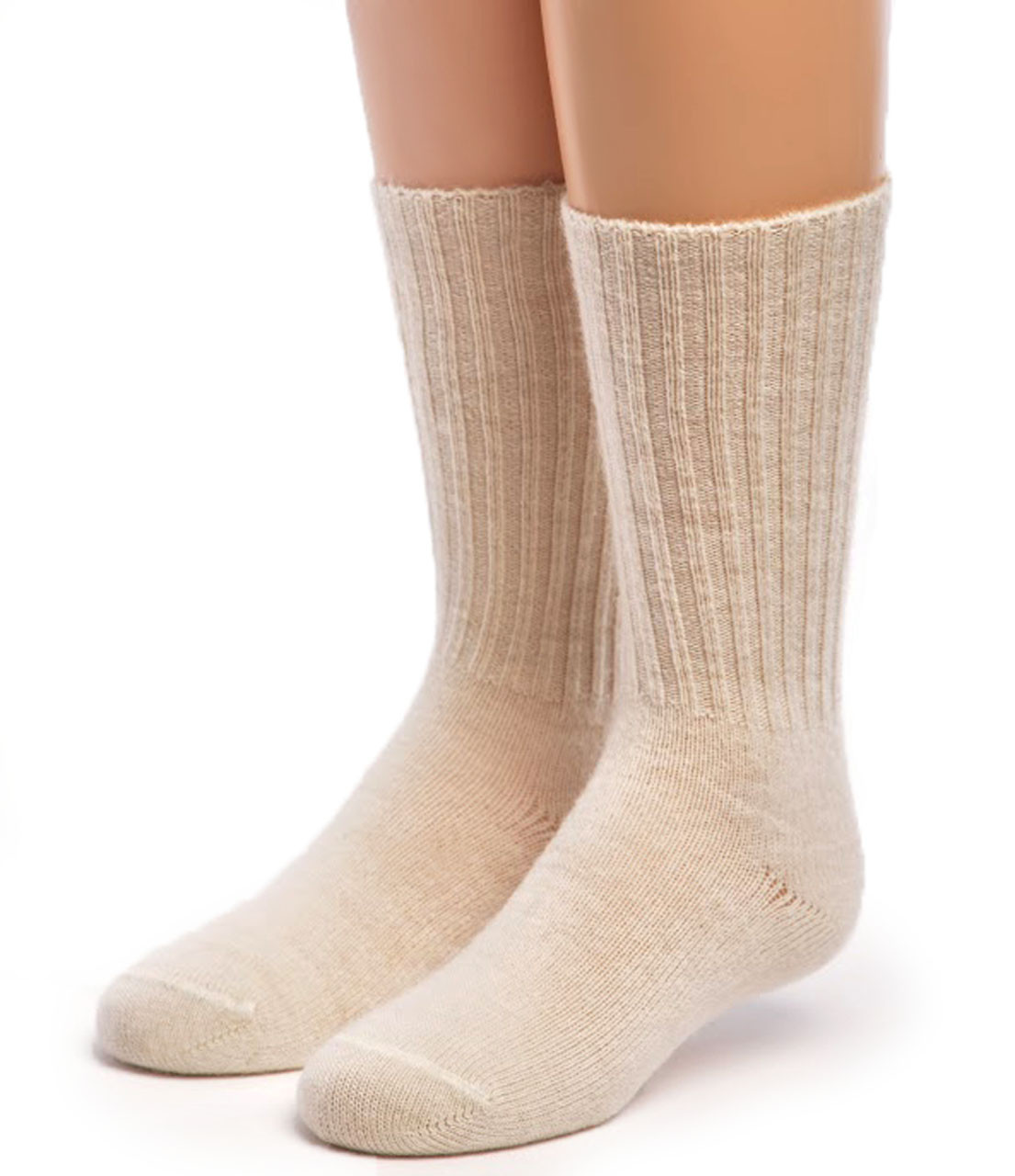 Kids All Day Alpaca Crew Socks Natural Front