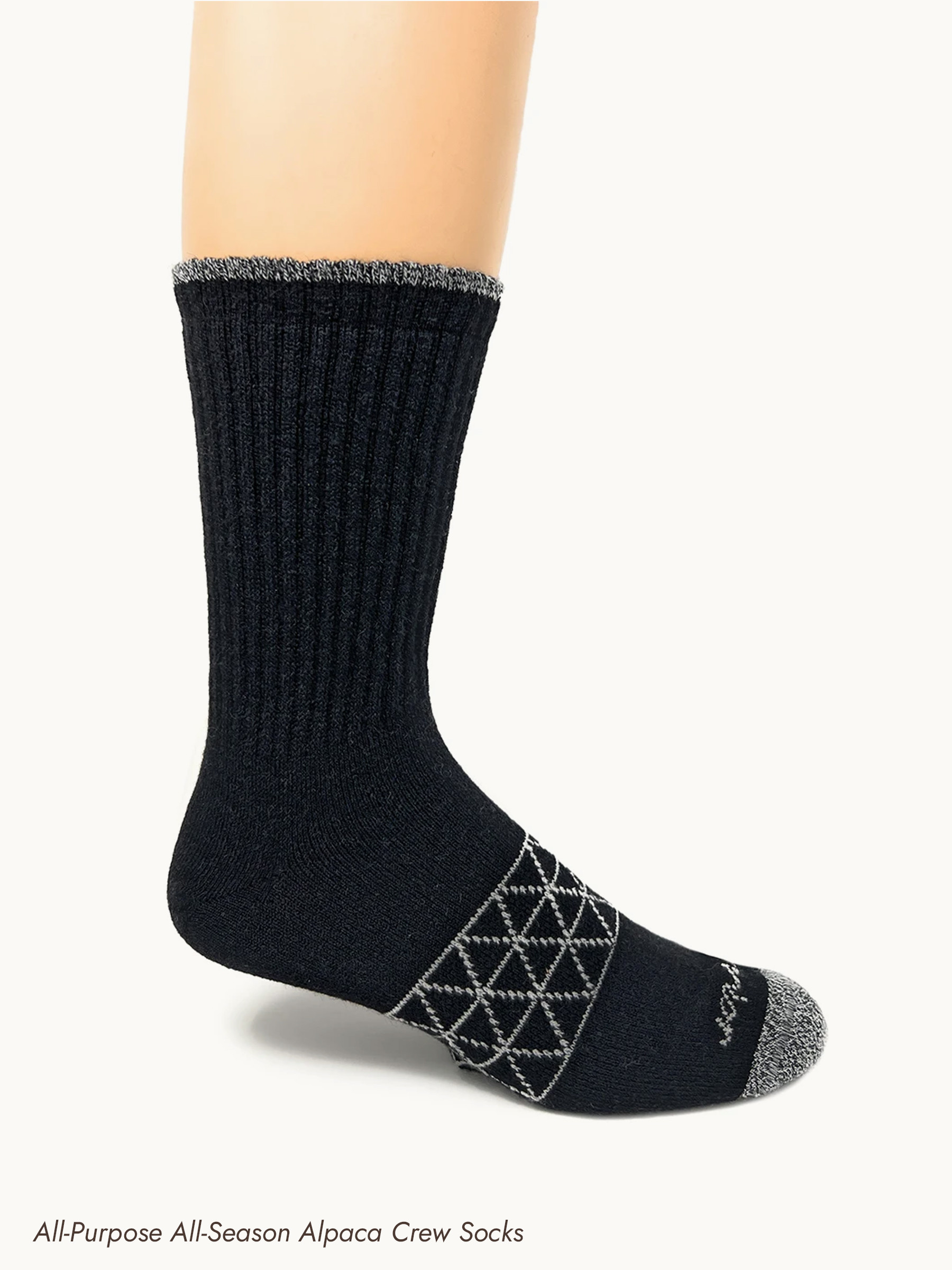 Teen &  College Boy Alpaca Sock Box - All-Purpose All-Season Alpaca Crew Socks