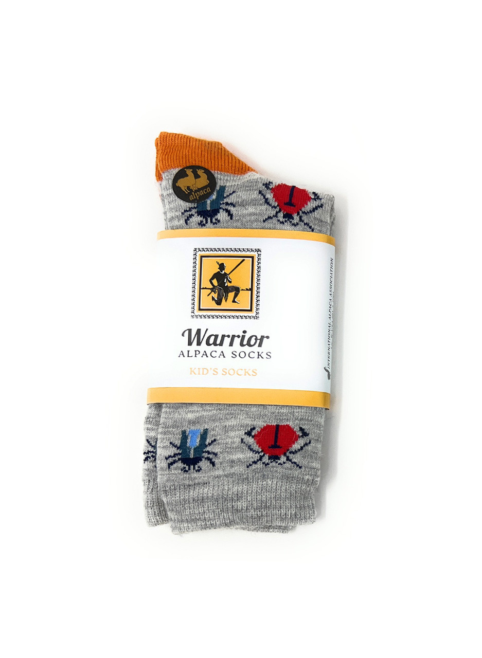 Creepy Crawly Alpaca Kids Grippy Socks, package