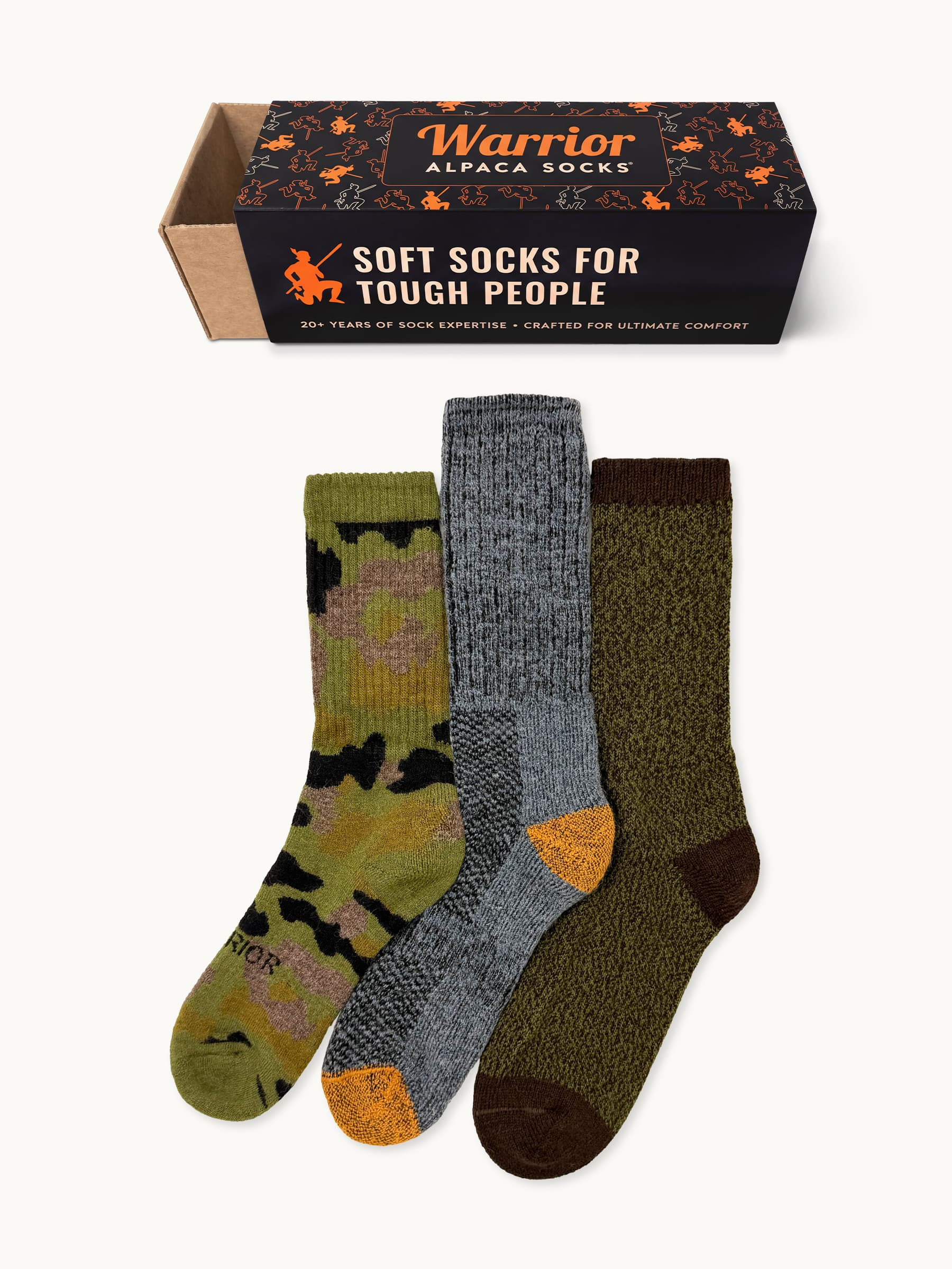Outdoorsman Alpaca Sock Gift Box - flatlay