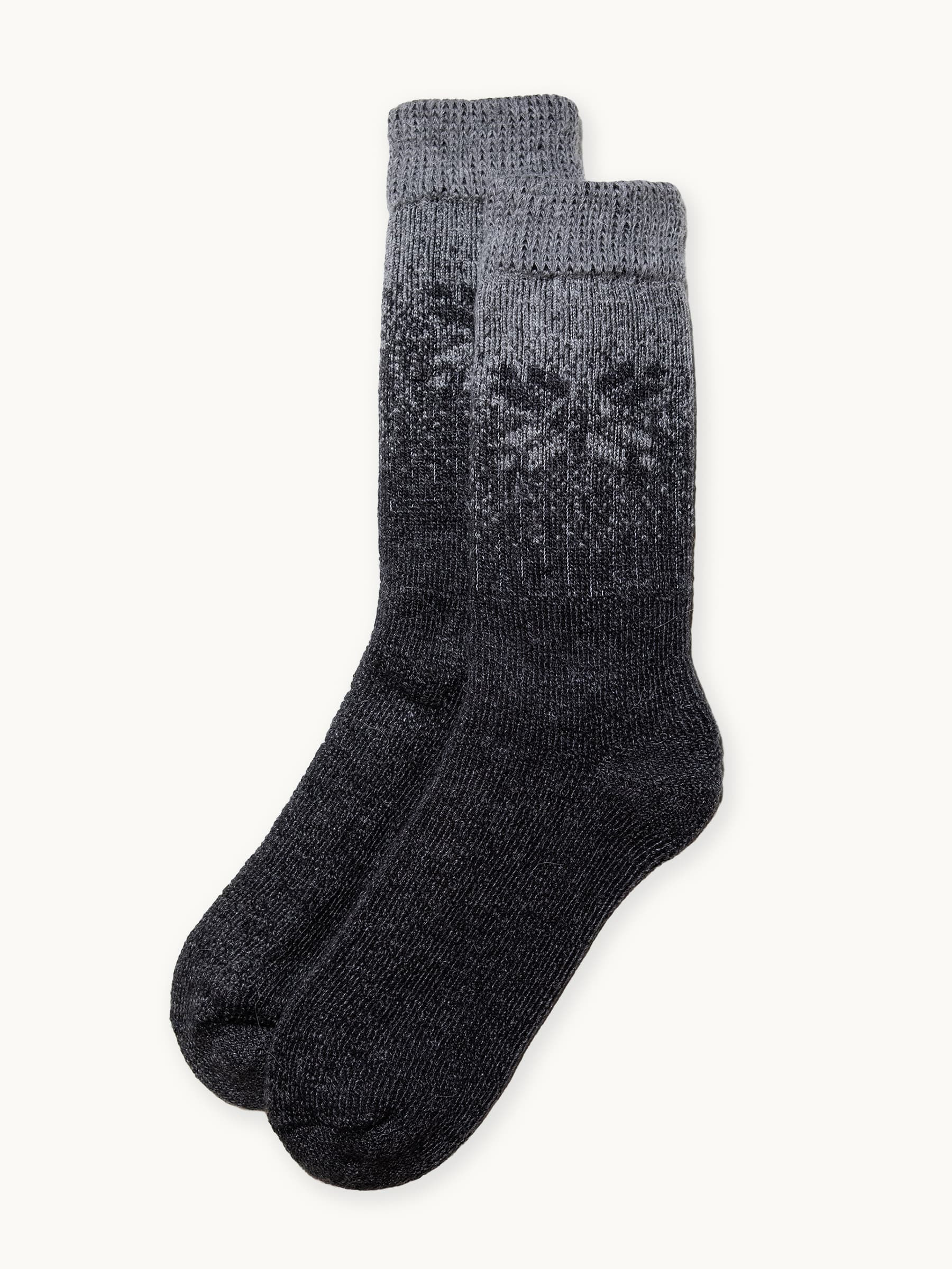 Toasty Toes Ultimate Alpaca Socks® black snowflake