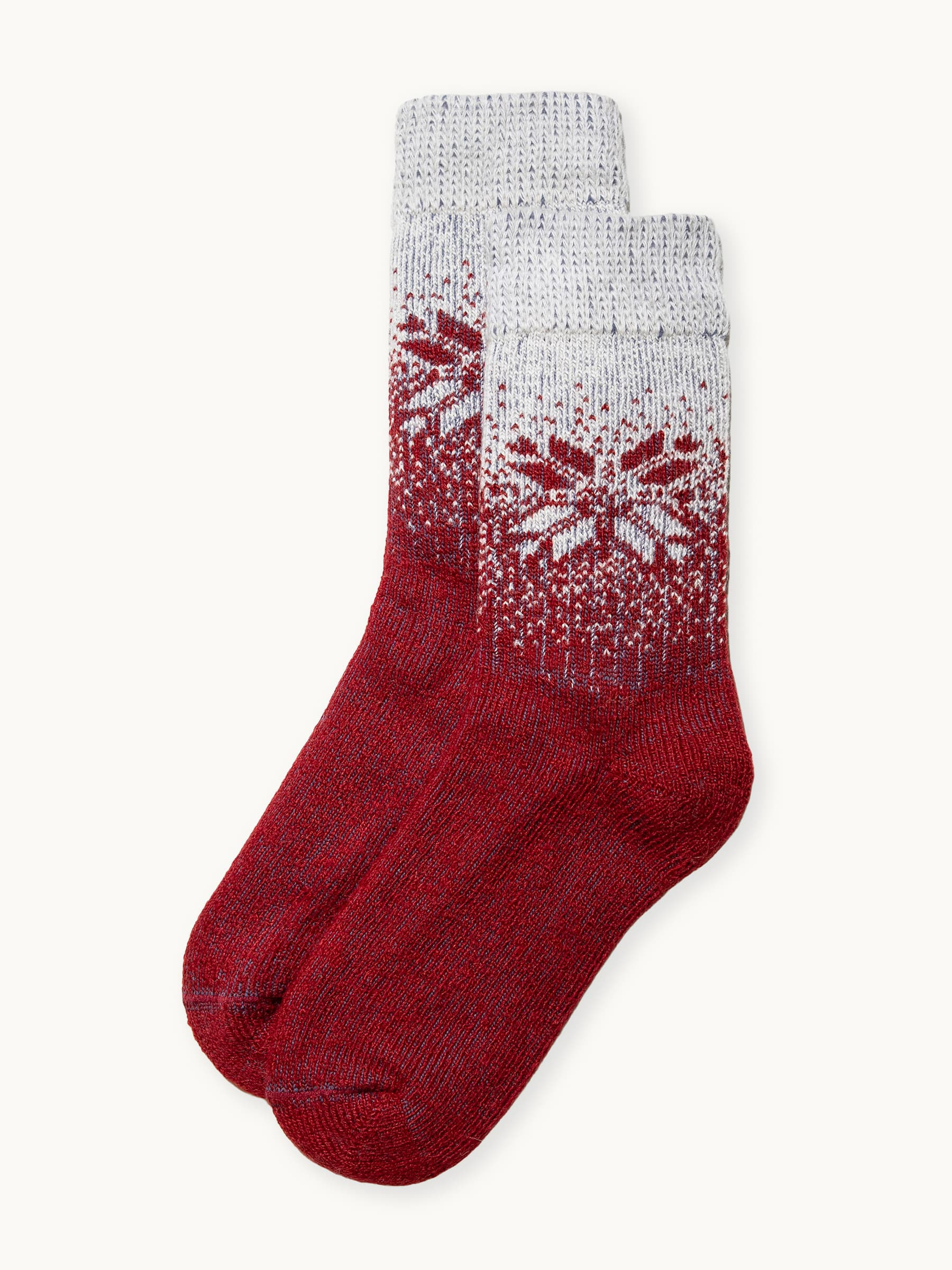 Toasty Toes Ultimate Alpaca Socks® red snowflake