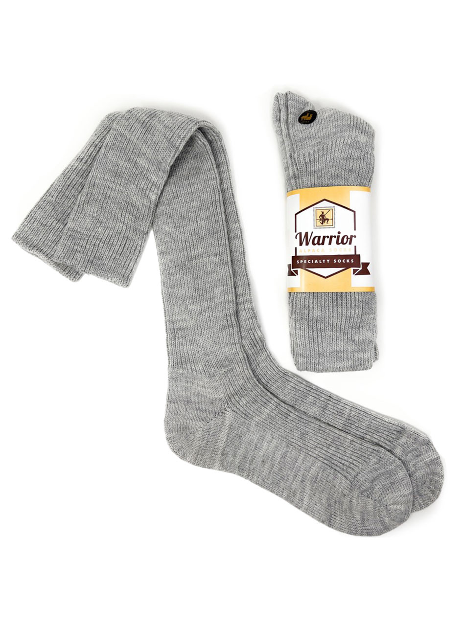 Vintage Knee High Alpaca Tube Socks flat and package.