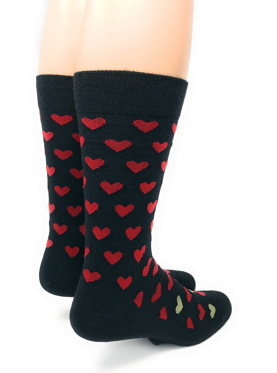 Found Hearts Novelty Alpaca Crew Socks  - Back.