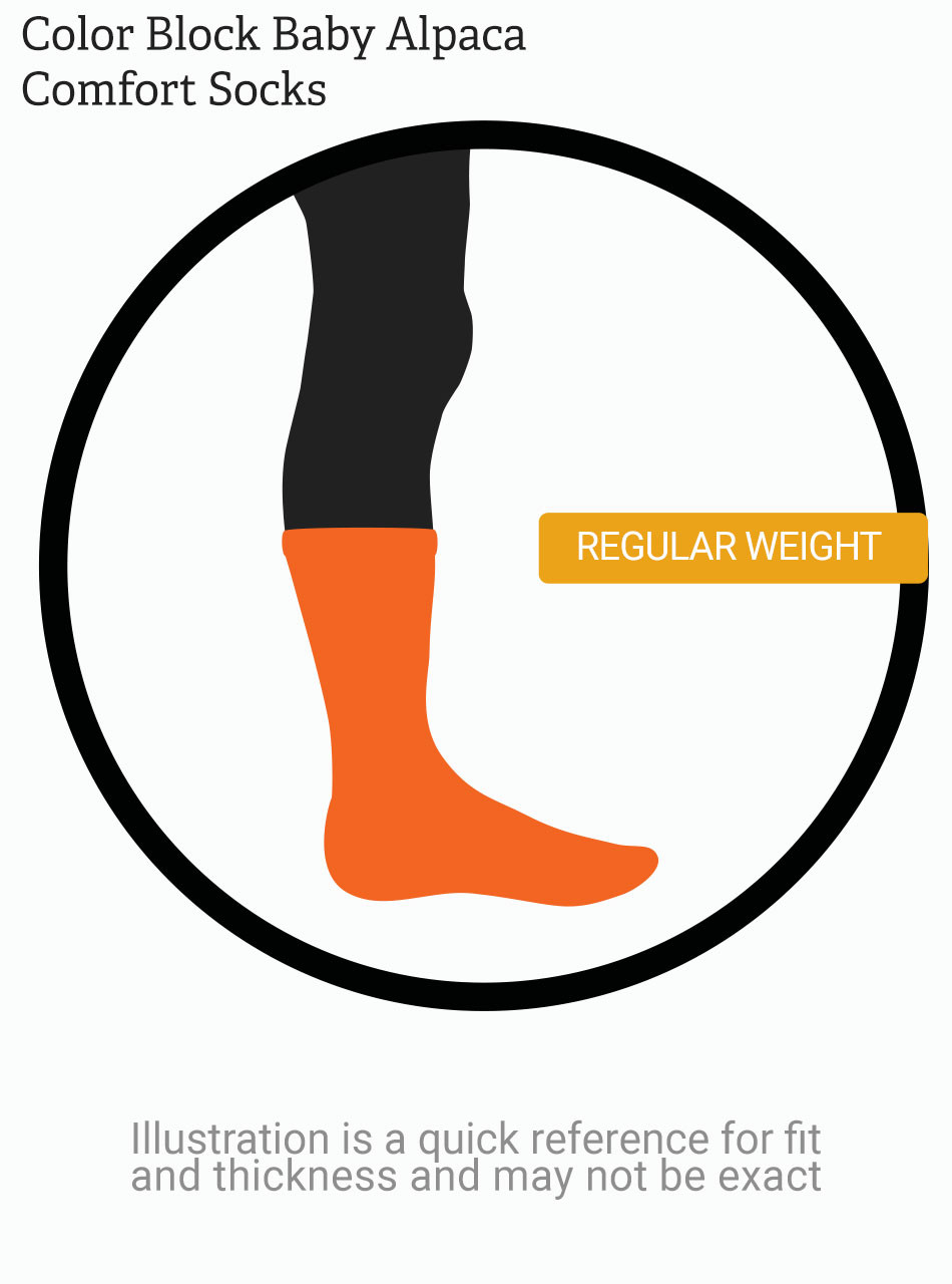 Warrior Alpaca Socks Colorblock Sleep Alpaca Crew Socks Illustration WSC2