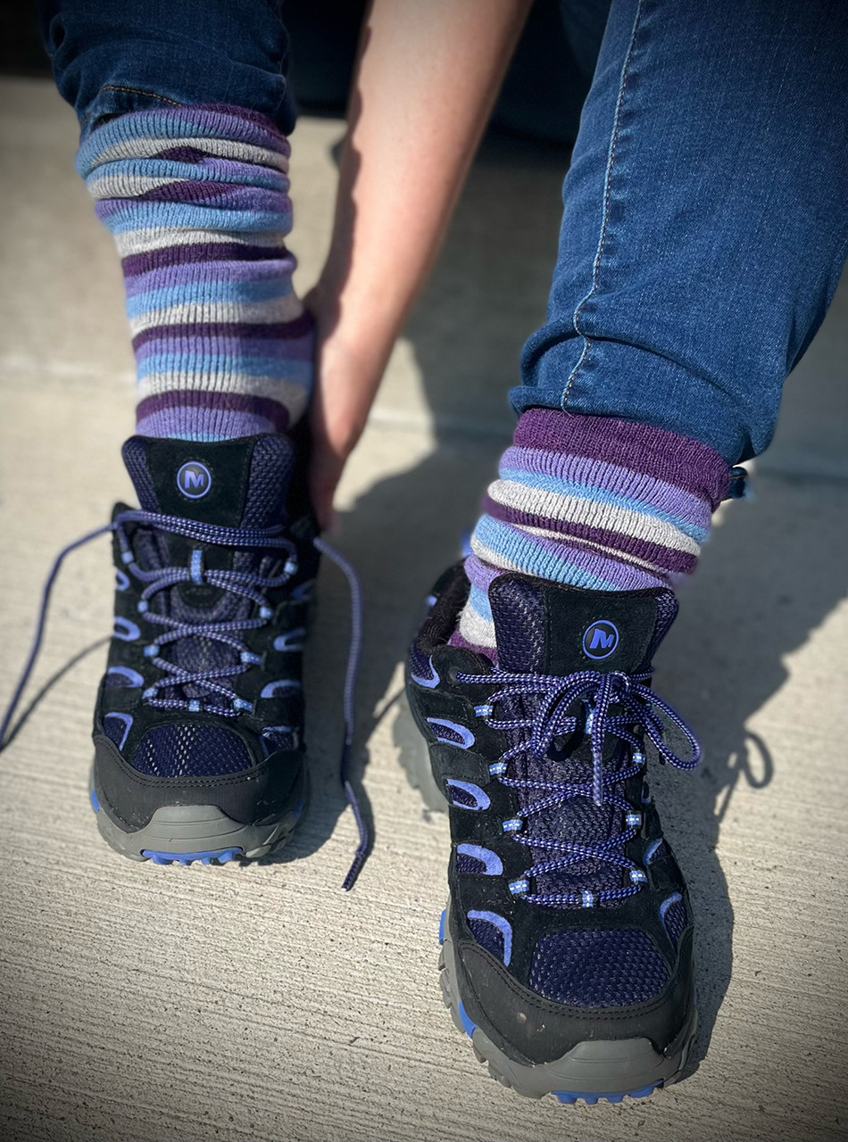 Warrior Alpaca Socks - Fall Harvest Oak Leaf Ankle Height Wool-Free Comfort