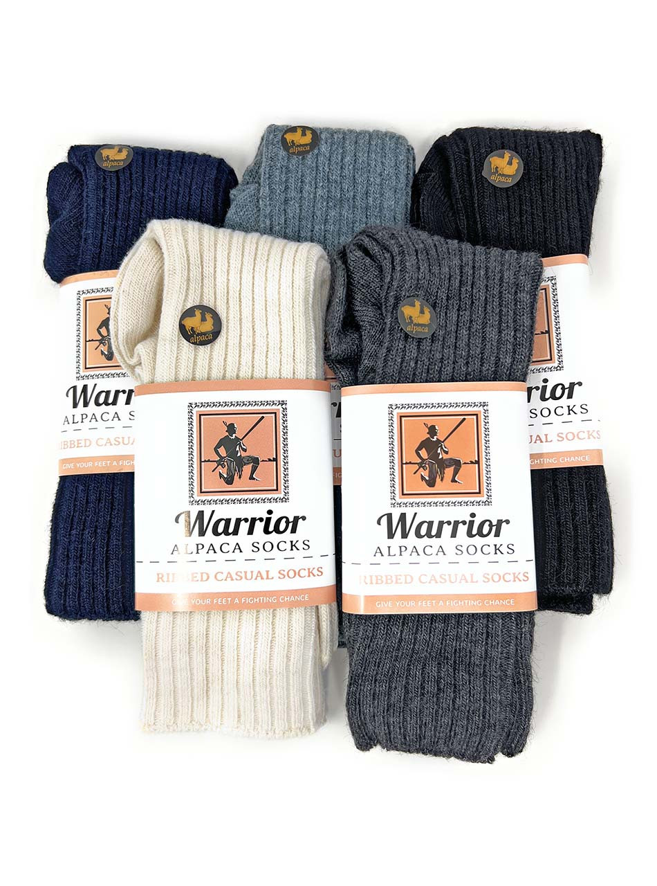 WARRIOR ALPACA SOCKS - Chaussettes En Alpaga Doublées En éponge Très Résistantes, Vert Montagne/doré, Moyen