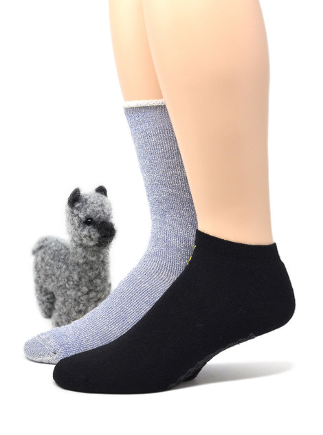 Alpaca Ankle Socks 3- Pack | Unisex, Soft, Breathable, Odor-Proof, Thermoregulating, Machine-Washable, Bamboo | Timber, L | Paka Apparel
