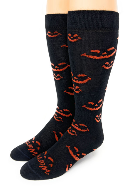 Jack O' Lantern Alpaca Crew Socks Main Image.