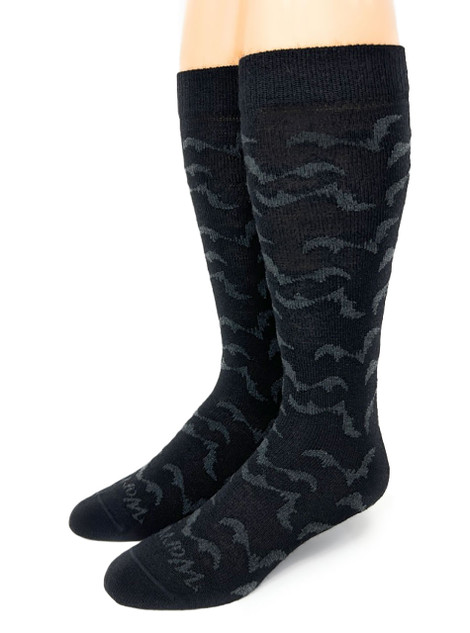 Spooky Bat Halloween Alpaca Wool Socks - Main Image.