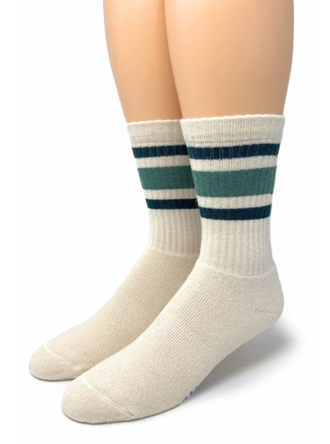 The Heritage Crew - Alpaca & Pima Cotton Comfort Socks - Toe, Front.