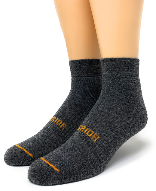Breakaway Sport Alpaca Quarter-Crew Socks Front View.