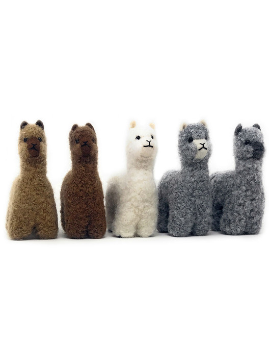 Alpaca Wool Needle Felted Alpaca Figures by Warrior Alpaca Socks