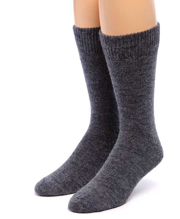 Outdoor Terry Lined Alpaca Crew Socks - Front.