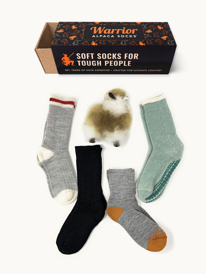 Kids' Gift Box Alpaca Sock Collection with box - solid