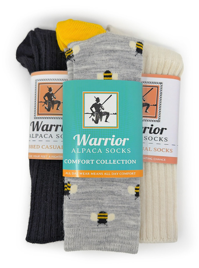 Alpaca socks 3 pack for adults  - soft, breathable, everyday socks
