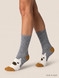 Happy Alpaca Family Alpaca Crew Socks for adults on model