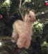 Alpaca Wool Needle Felted Alpaca Figure as Christmas Tree Ornament by Warrior Alpaca Socks