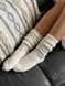 Warrior Alpaca 80's Scrunch Socks
On Feet relaxing on couch.