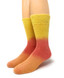 Trippy Tie Dye Ombre Outdoor Alpaca Socks Yellow, Coral, Orange
Toe / Front