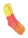 Ombre Tie-Dye Outdoor Alpaca Socks Yellow, Coral, Orange - Flat