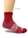 All Purpose Cushioned Alpaca Quarter-Crew Socks, Red - Inside.