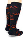 Spooky Smiles Alpaca Socks - Jack O' Lantern Edition-  Heel.