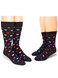 Cupid's Candy Hearts Alpaca Socks for Couples  2-Pack, on feet.
