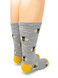 Bee Happy Alpaca Kids Grippy Socks, back